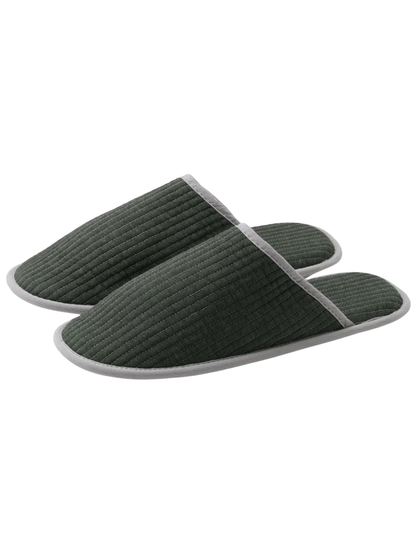MUJI Cotton Quilted Line Slippers