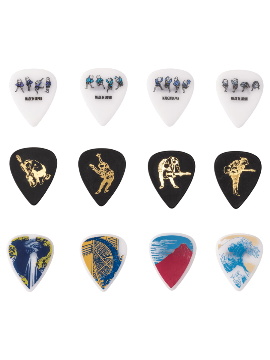 Fender Flagship Tokyo Limited Pick Tin Hokusai 351 Heavy Guitar Picks Set  12-Pack