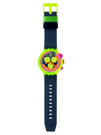 Swatch NEON TO THE MAX SB06J100 Big Bold Oversized Watch