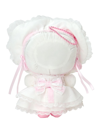 Sanrio Hello Kitty Frilled Mascot Stand Charm White Lace Design
