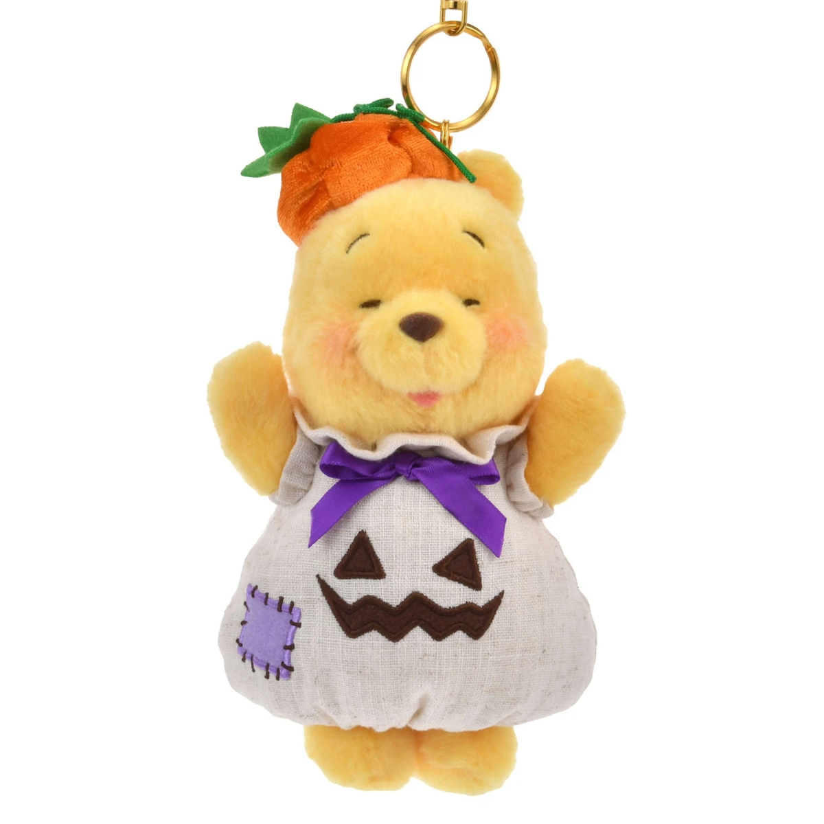 Tokyo Disney Winnie the Pooh Plush Keychain Halloween Pumpkin Bag Charm