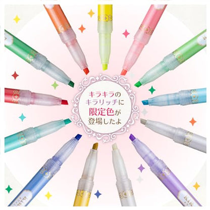 Zebra Kirarich Glitter Highlighter Set 13 Colors WKS18-13C