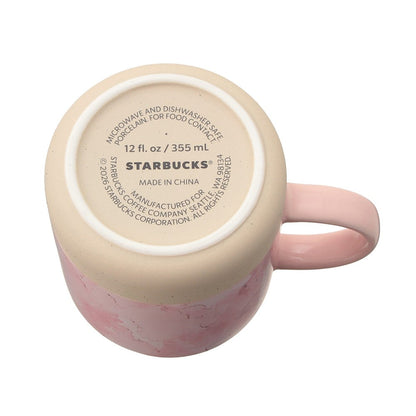 Starbucks Japan Sakura 2026 Marble Ceramic Mug 355ml