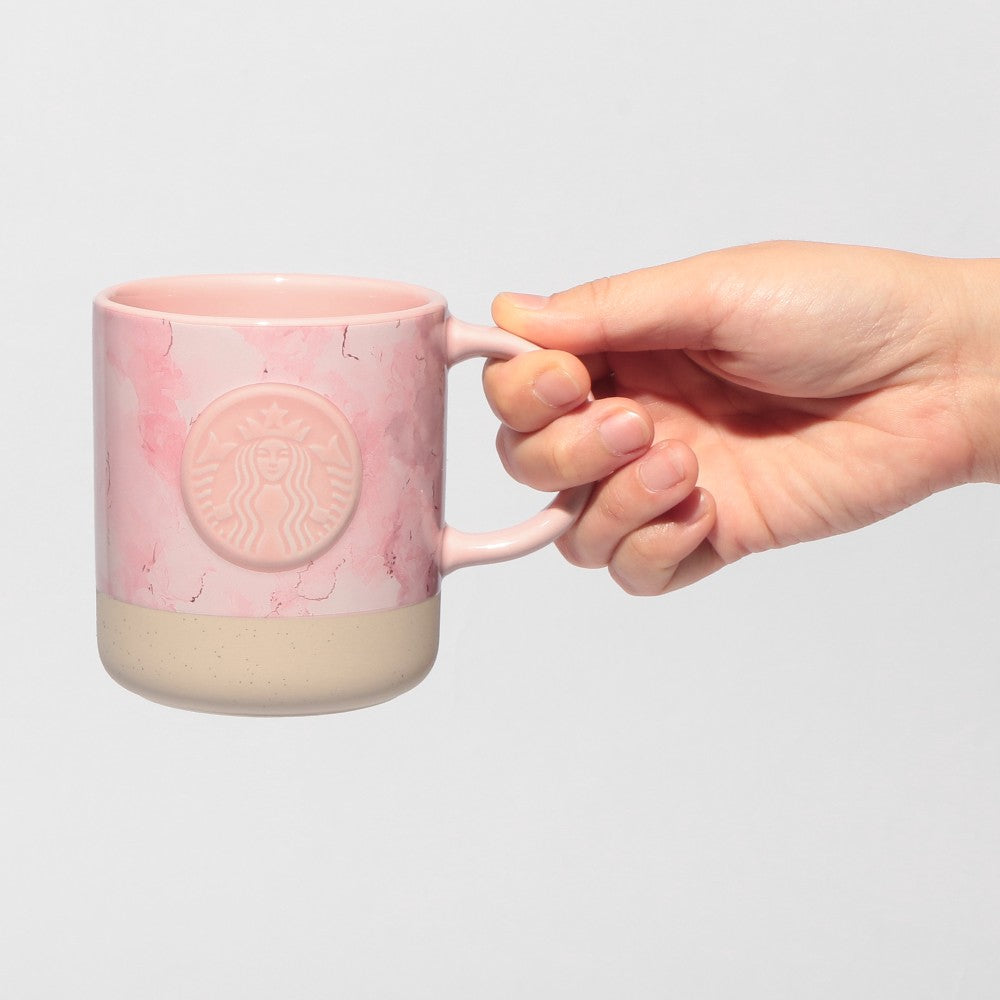 Starbucks Japan Sakura 2026 Marble Ceramic Mug 355ml