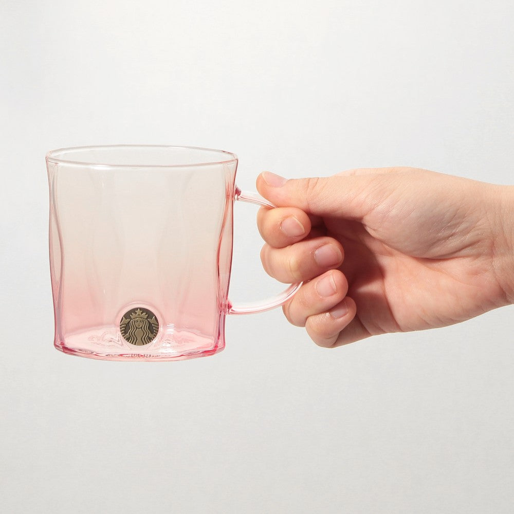 Starbucks Japan Sakura 2026 Heat-Resistant Glass Mug Pink Gradient 355ml