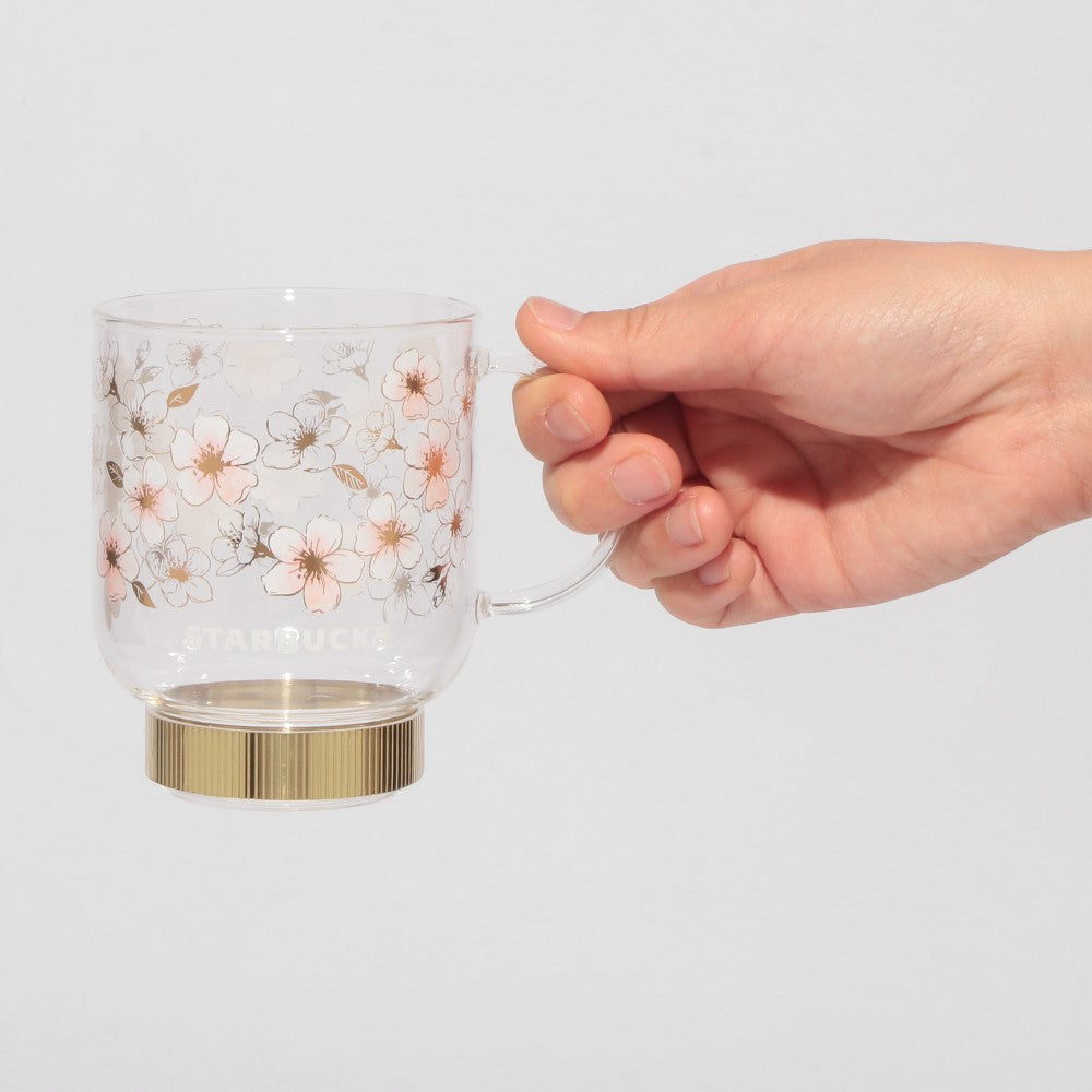Starbucks Japan Sakura 2026 Heat-Resistant Glass Mug Gold 355ml