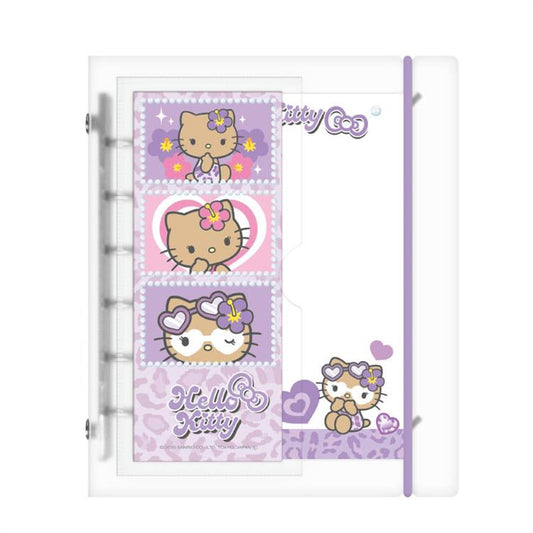 Hello Kitty Sukipeta Sticker Binder Leopard Design Collection Book