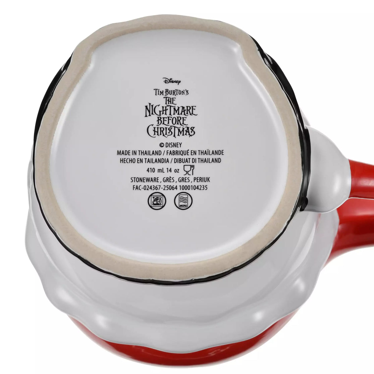 Tim Burton’s The Nightmare Before Christmas Jack Skellington 3D Ceramic Mug with Santa Hat Handle