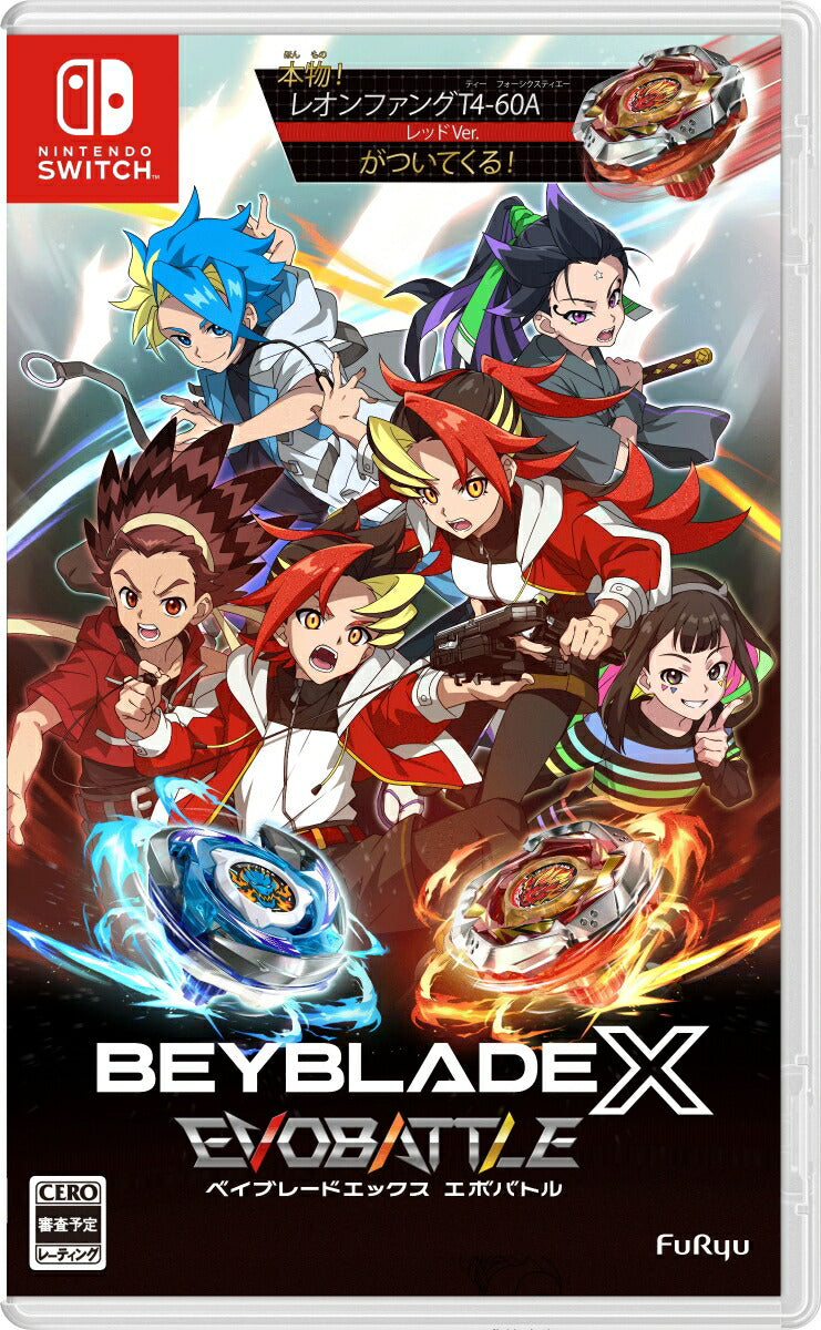 Beyblade X Evo Battle Nintendo Switch – CX-00 Leon Fang T4-60A Rainbow Coat Bonus & Blade Sticker Set