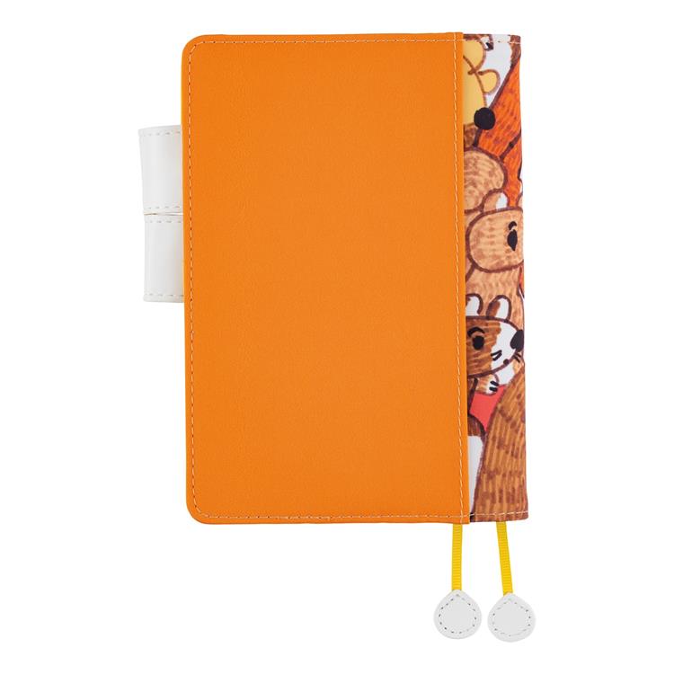 Hobonichi Techo 2026 100%ORANGE Busy Squirrels Original Size A6 Planner Cover