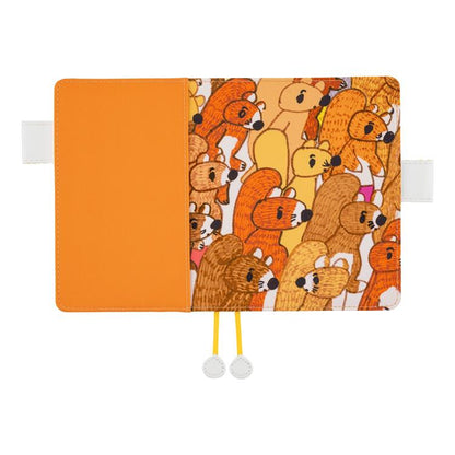 Hobonichi Techo 2026 100%ORANGE Busy Squirrels Original Size A6 Planner Cover