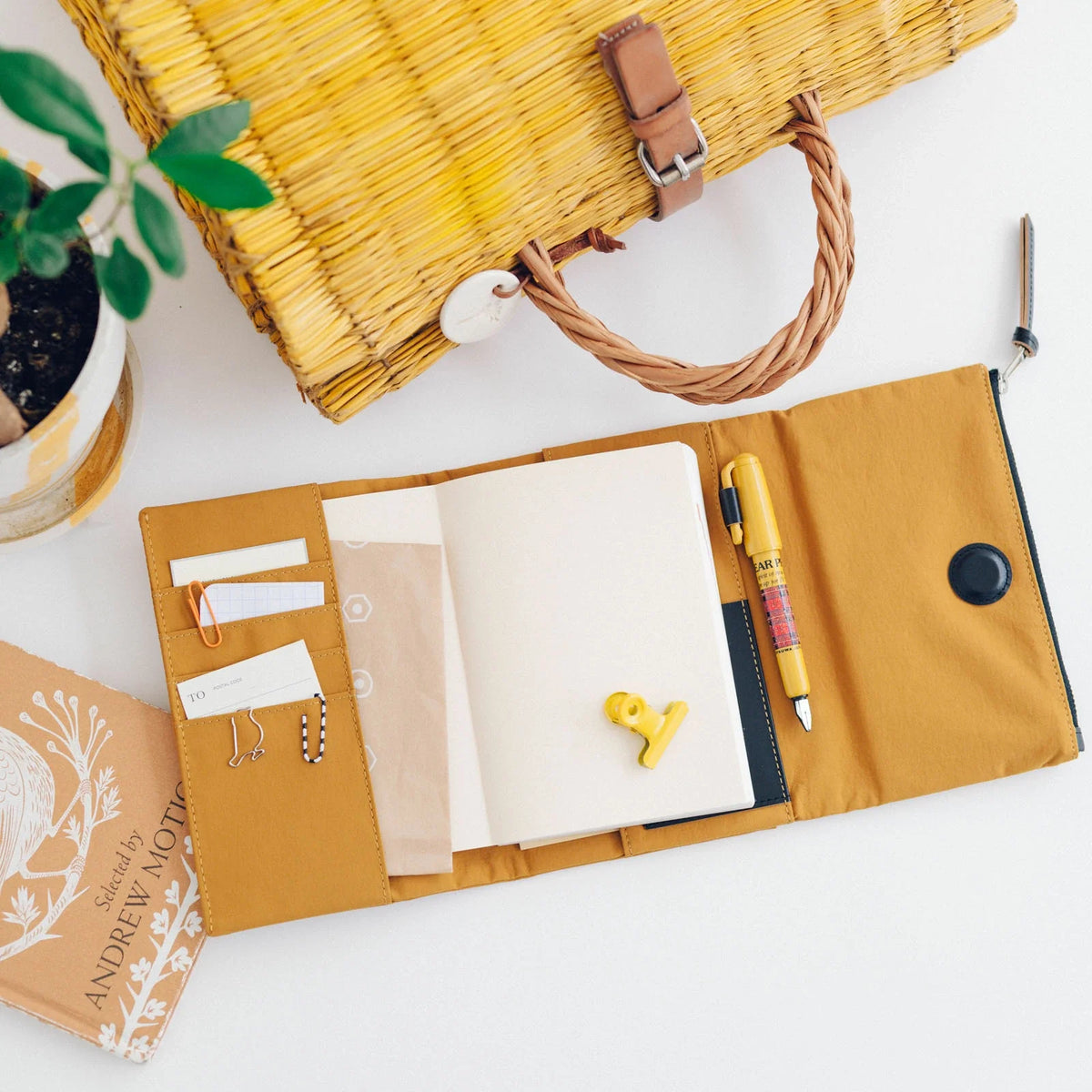 Hobonichi Techo 2026 Tragen Mustard Cover A6 A5 Nylon Planner Cover