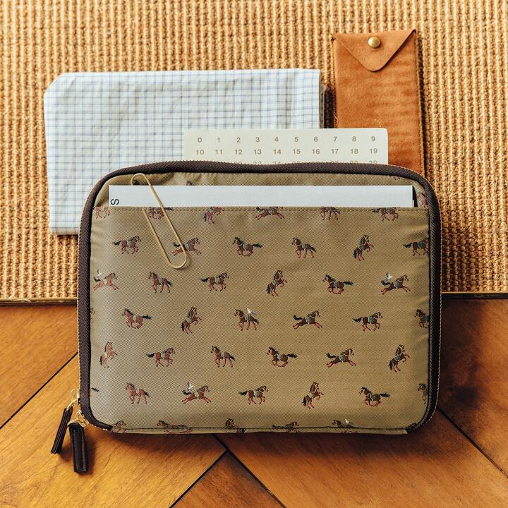Hobonichi Techo 2026 Tie & Chief Running Horse Drawer Pouch Large