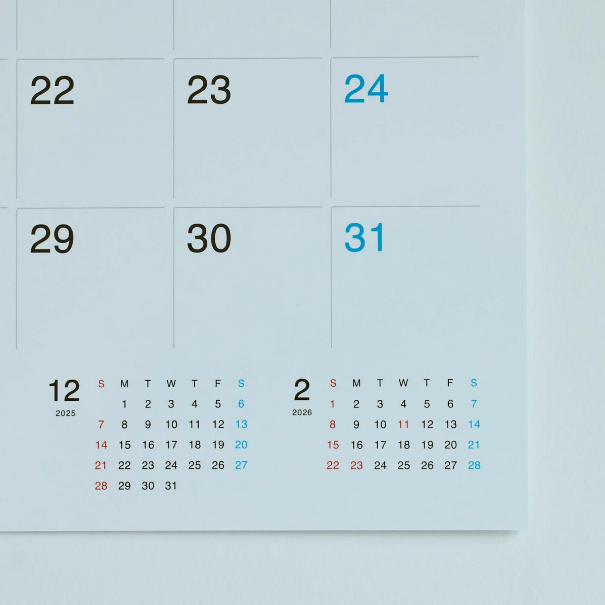 Hobonichi 2026 Full-Size Whiteboard Calendar