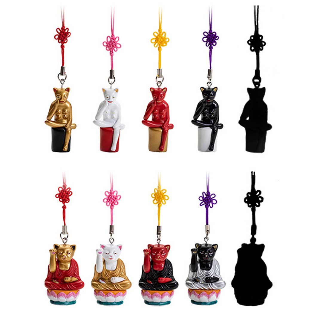 Tadanori Yokoo Lucky Cat Blind Box Figure Strap