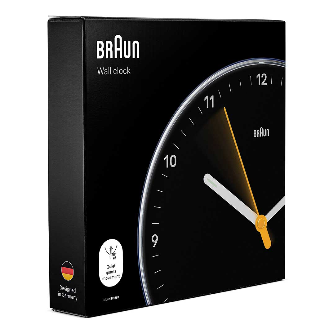 Braun BC26 Black Wall Clock