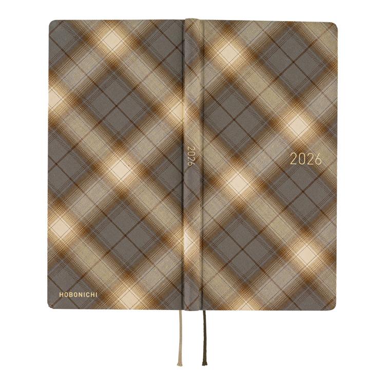Hobonichi Techo 2026 Weeks Foggy Check Shirt Fabric Planner