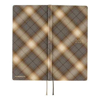 Hobonichi Techo 2026 Weeks Foggy Check Shirt Fabric Planner