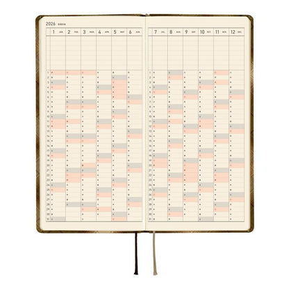 Hobonichi Techo 2026 Weeks Foggy Check Shirt Fabric Planner