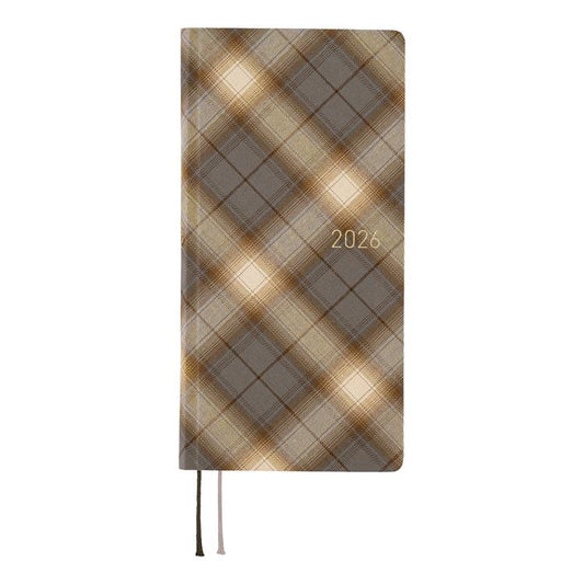 Hobonichi Techo 2026 Weeks Foggy Check Shirt Fabric Planner