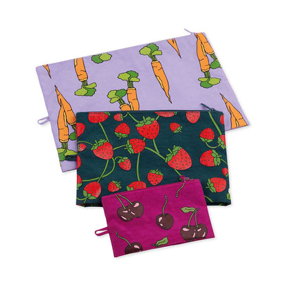 BAGGU Go Pouch Set - Carrot & Berry