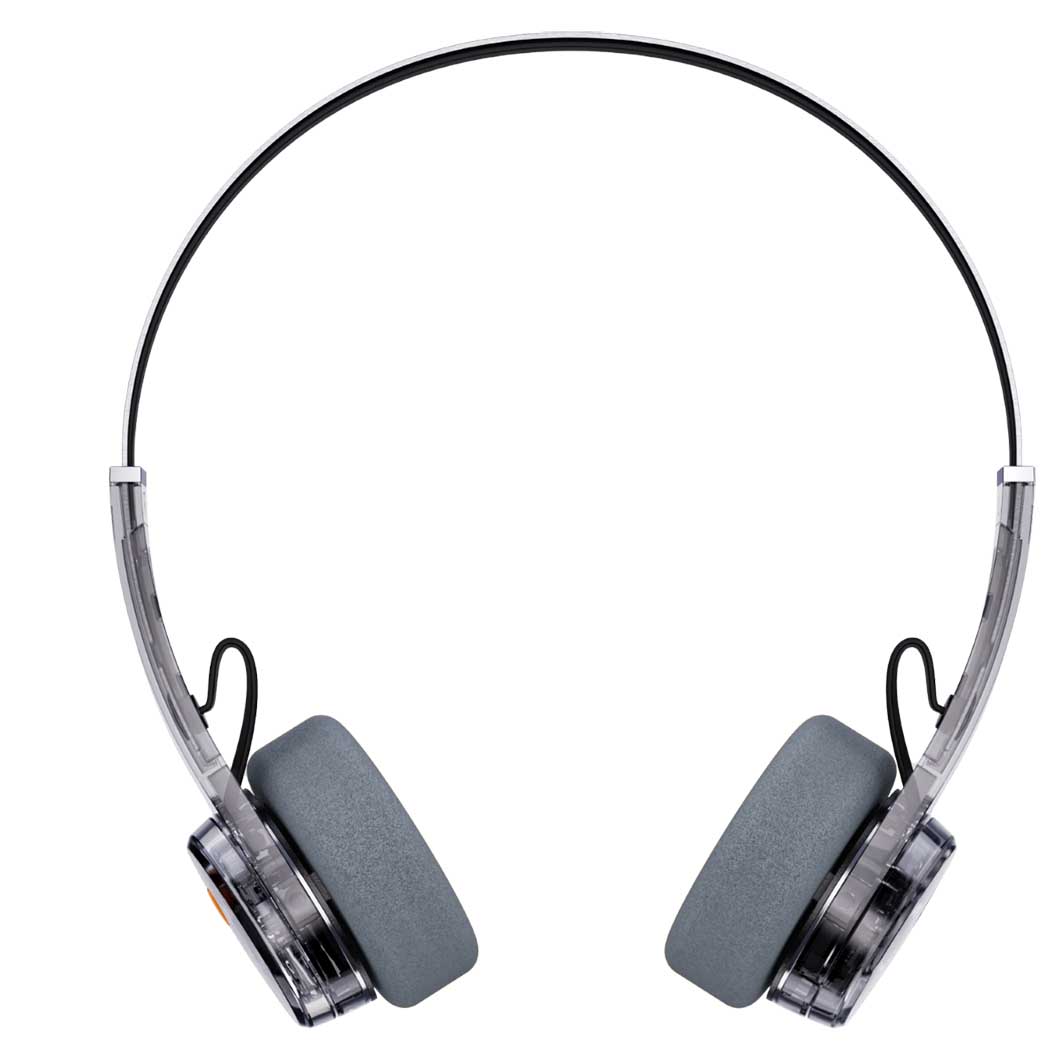 MONDO Freestyle Transparent Smoky Gray Bluetooth On-Ear Headphones