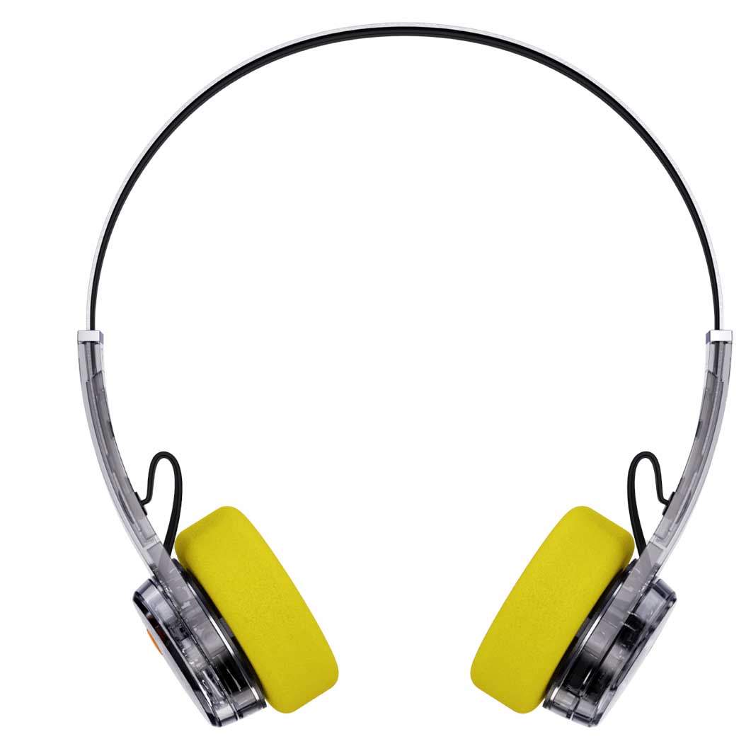 MONDO Freestyle Transparent Smoky Gray Bluetooth On-Ear Headphones