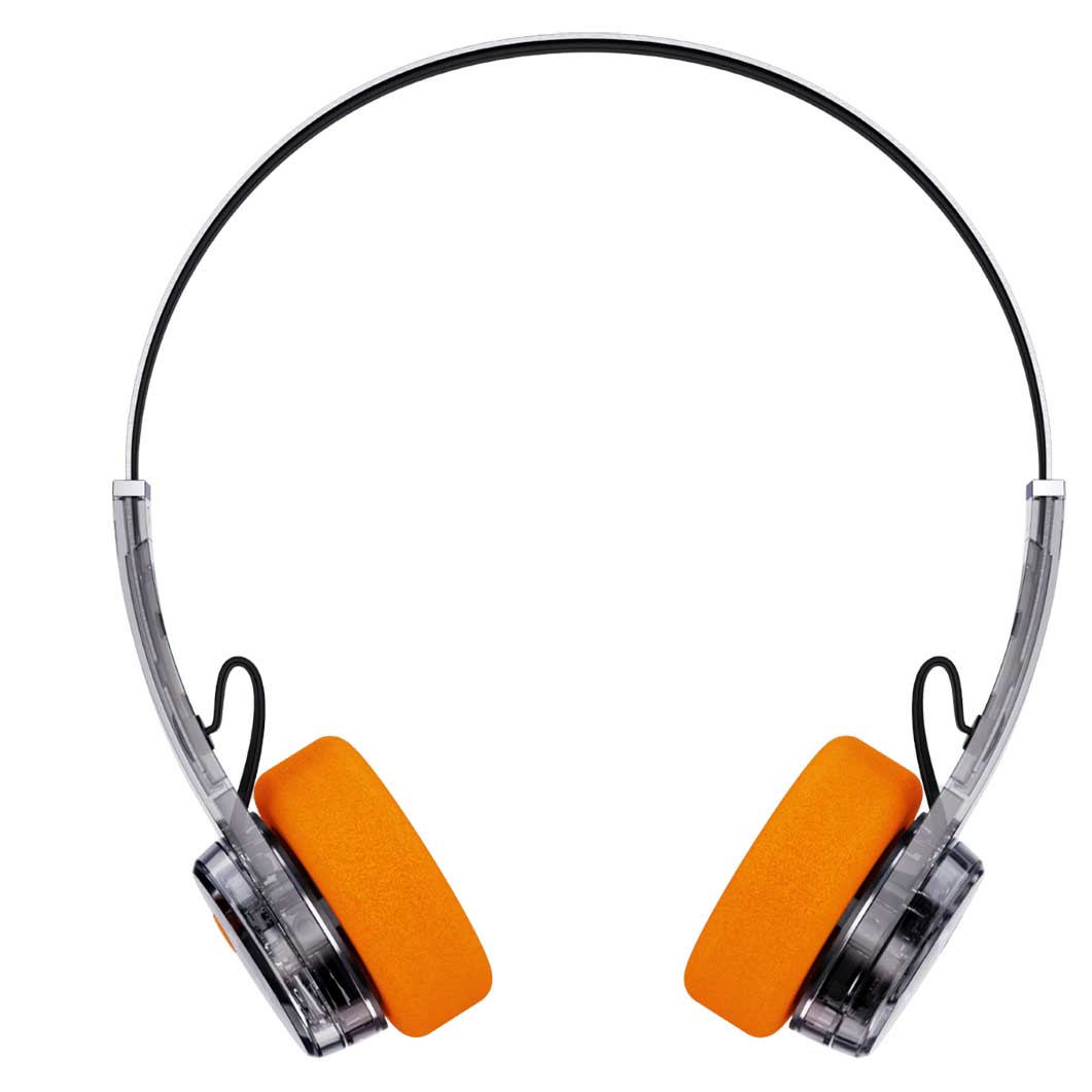 MONDO Freestyle Transparent Smoky Gray Bluetooth On-Ear Headphones
