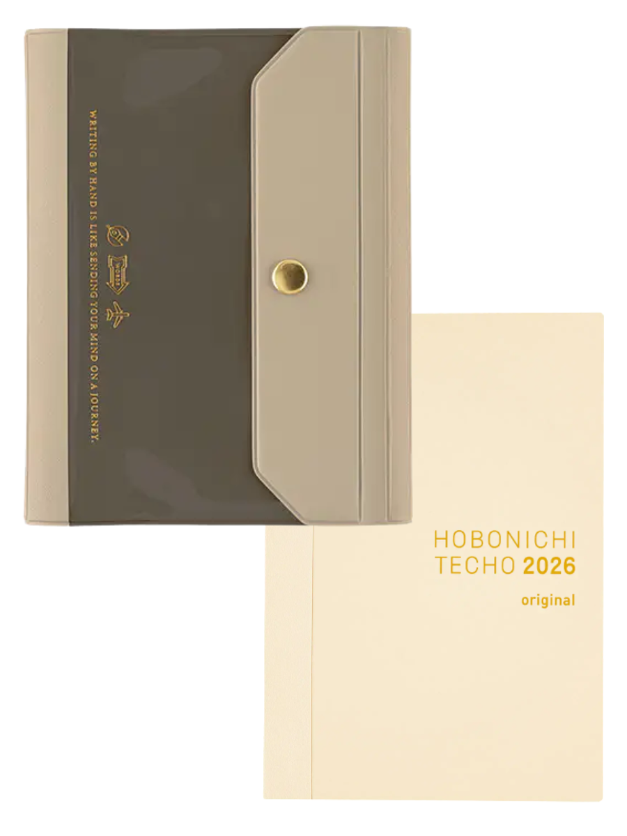 Hobonichi Techo Aileron Gray Cover Original Size A6 PVC Planner Cover with Snap Closure