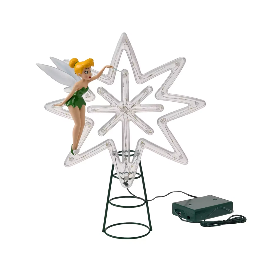JingBell JB-01 LED Light-Up Christmas Tree Topper Star with Fairy Figure