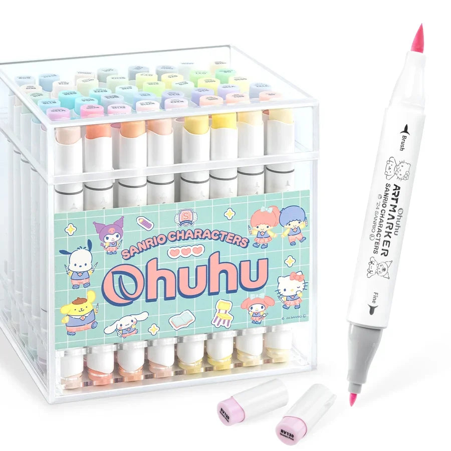 Ohuhu x Sanrio Characters Collaboration – 48-Color Marker Set