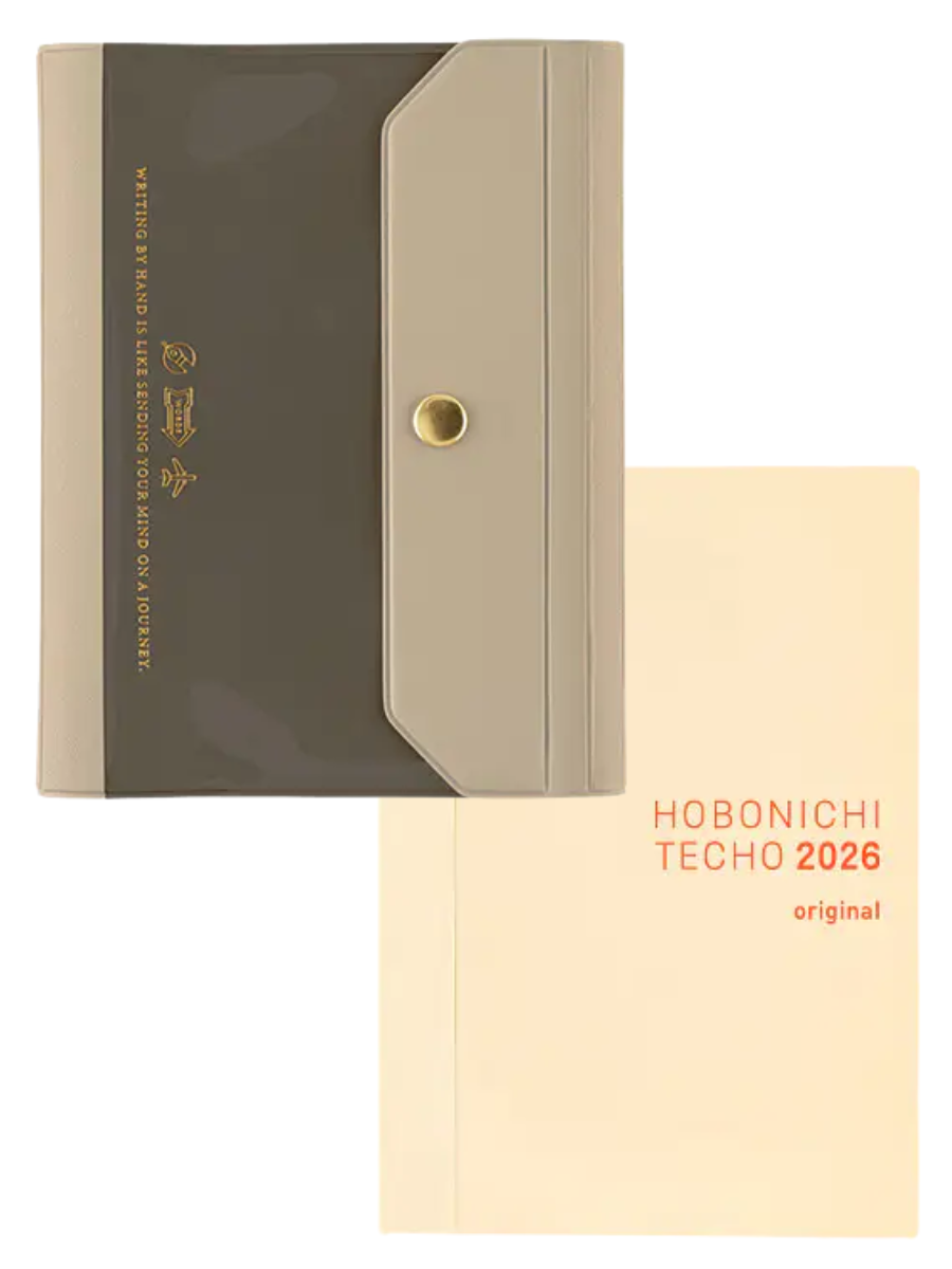 Hobonichi Techo Aileron Gray Cover Original Size A6 PVC Planner Cover with Snap Closure