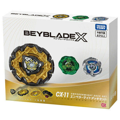 TAKARA TOMY BEYBLADE X CX-11 Emperor Might Deck Set