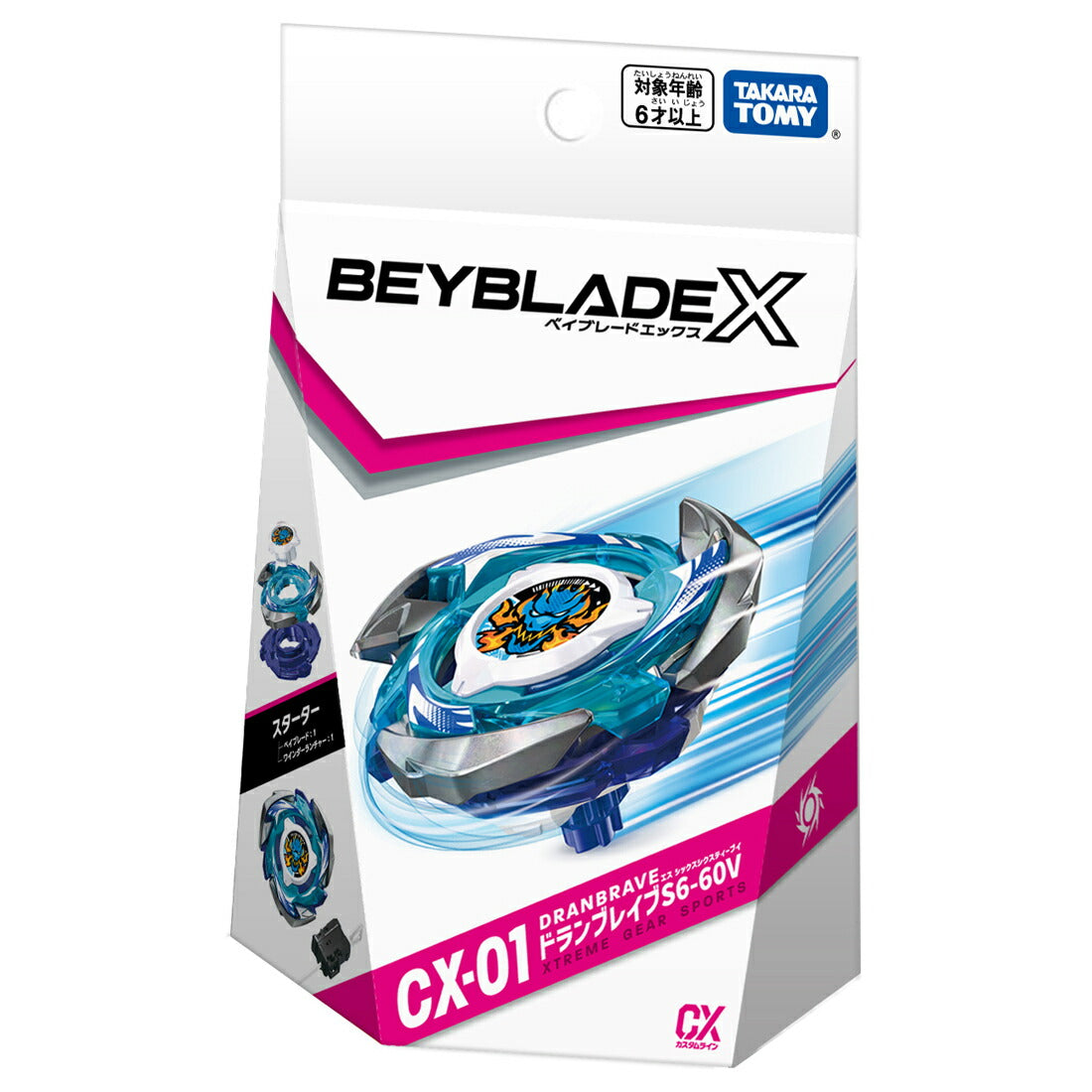 Takara Tomy BEYBLADE X CX-01 Starter Doran Brave S6-60V Toy Set