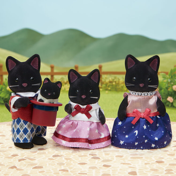Sylvanian Families Starry Sky Cat Family Figure Set 4pcs Poseable Dolls