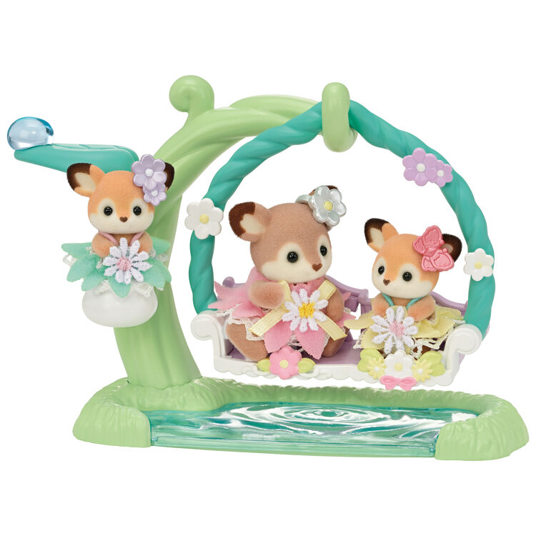 Sylvanian Families Deer Baby Waterside Swing Playset