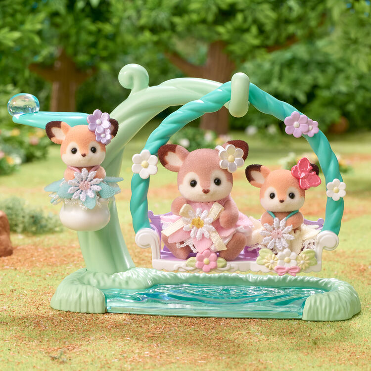 Sylvanian Families Deer Baby Waterside Swing Playset