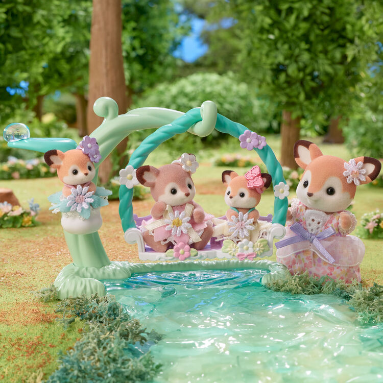 Sylvanian Families Deer Baby Waterside Swing Playset
