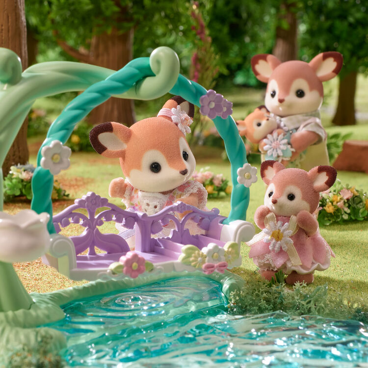 Sylvanian Families Deer Baby Waterside Swing Playset