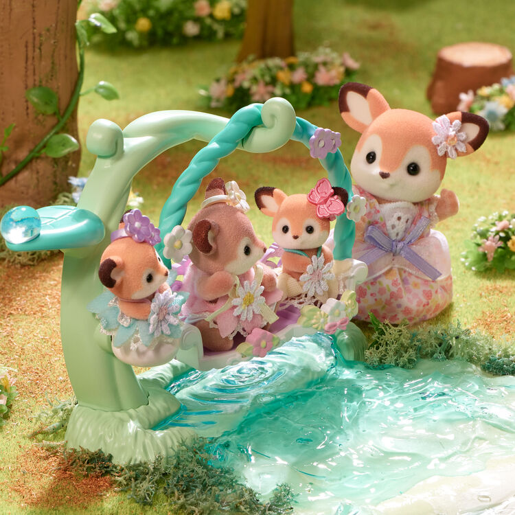 Sylvanian Families Deer Baby Waterside Swing Playset
