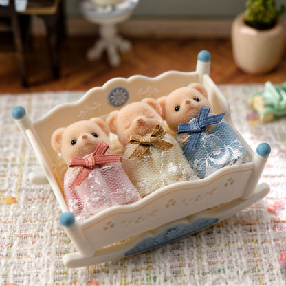 Sylvanian Families Biscuit Bear Triplets Healthy Baby Set