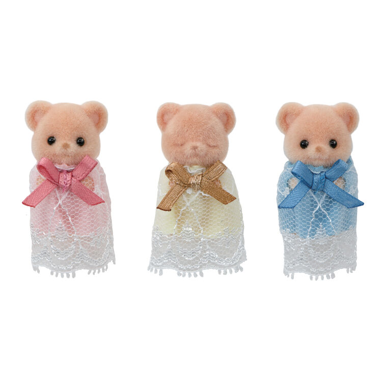 Sylvanian Families Biscuit Bear Triplets Healthy Baby Set