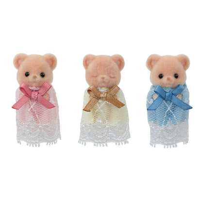 Sylvanian Families Biscuit Bear Triplets Healthy Baby Set