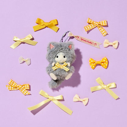 Sylvanian Families Curly Ear Cat Girl Cat Costume Keychain
