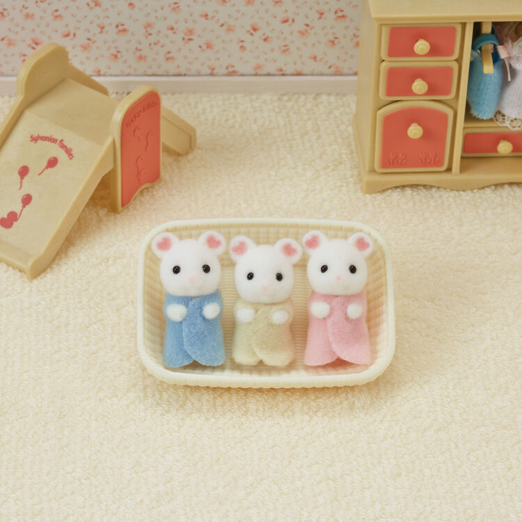 Sylvanian Families Marshmallow Mouse Triplets Figure Set