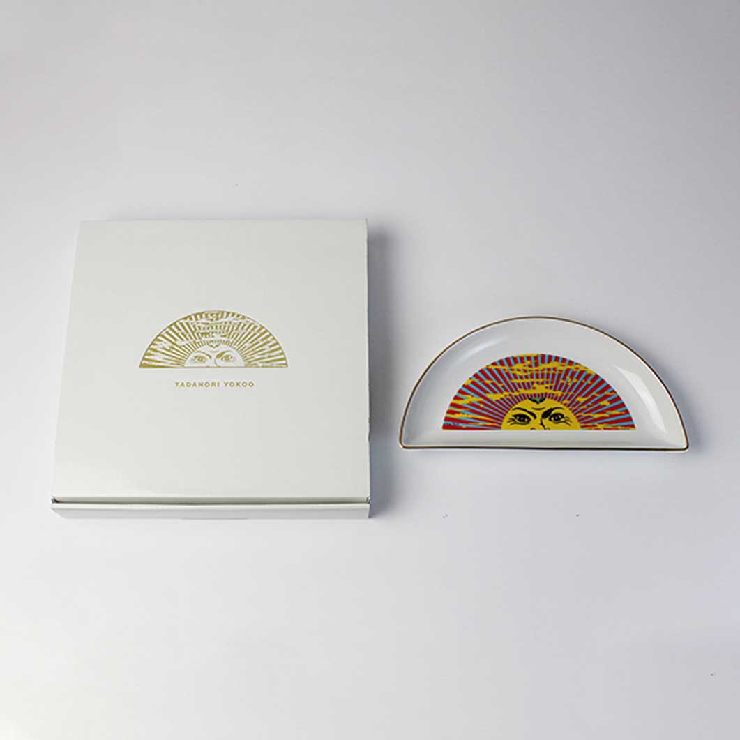 Tadanori Yokoo The Sun Ceramic Half Moon Plate