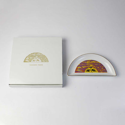 Tadanori Yokoo The Sun Ceramic Half Moon Plate