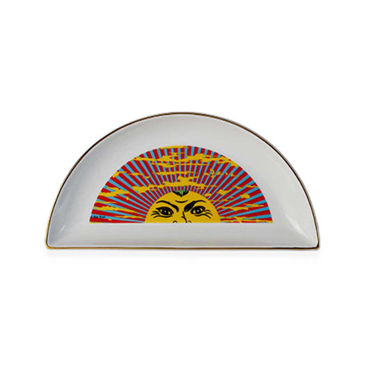 Tadanori Yokoo The Sun Ceramic Half Moon Plate