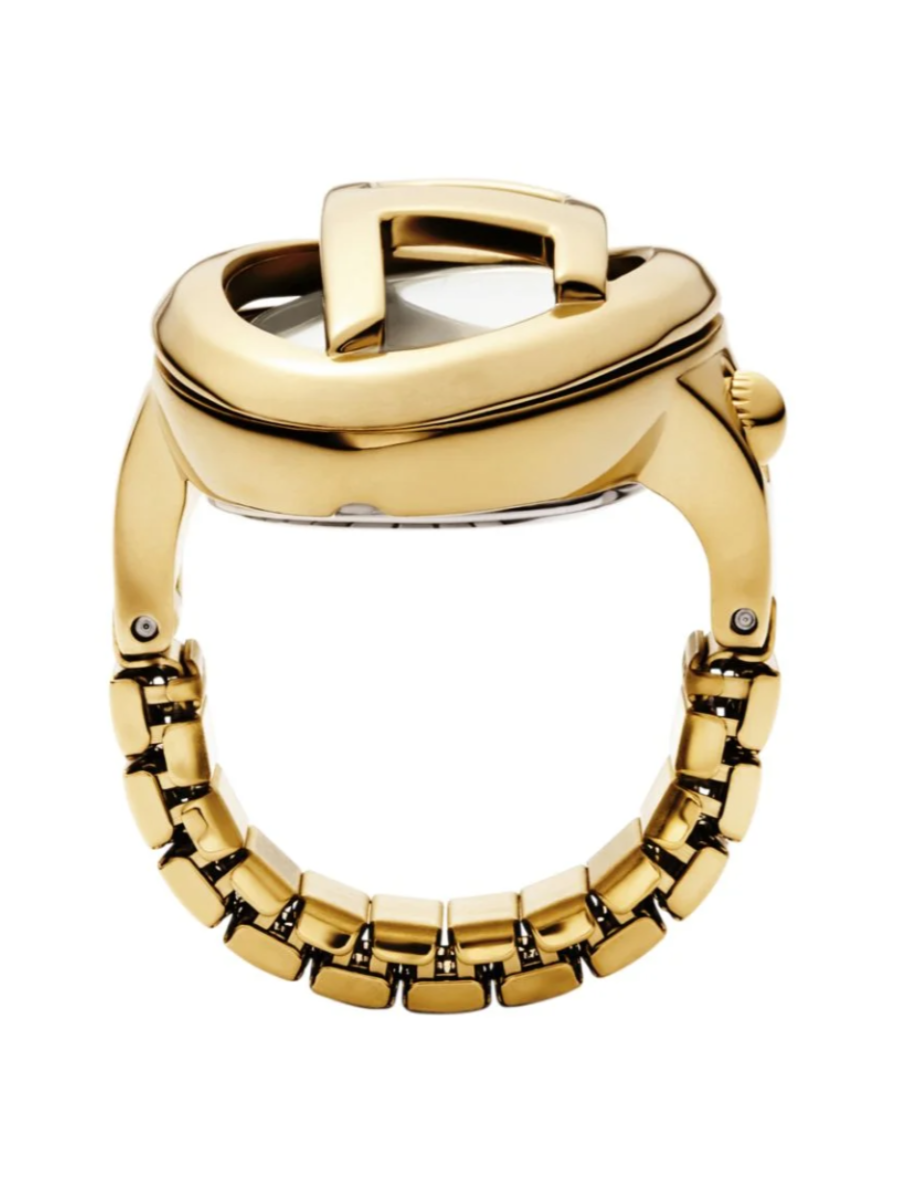D-Era Gold Tone Stainless Steel Ring Watch
