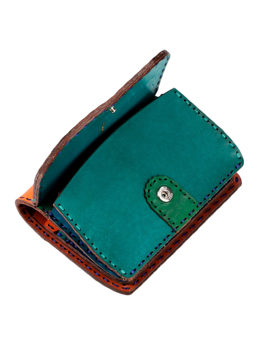 Castle in the Sky Dola Leather Short Wallet Handmade Cow Leather Wallet
